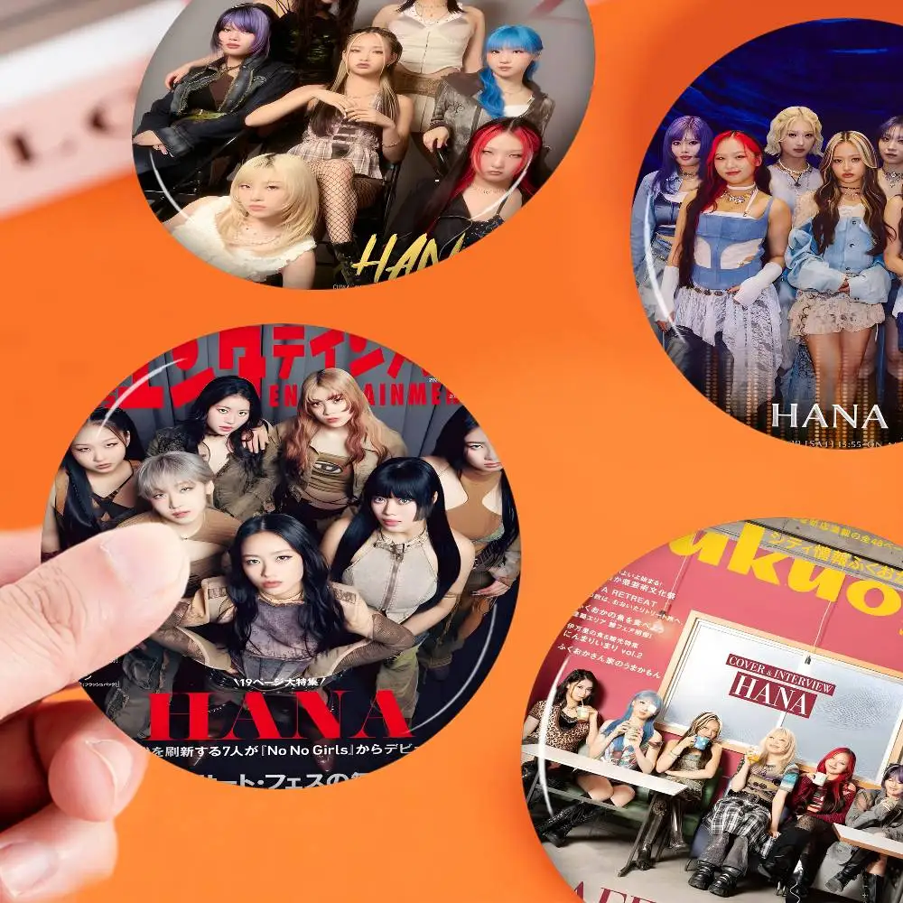 H-HANA Kpop Tinplate Pin Button Custom Anime Role Old-school Brooch Cartoon Collar Badge Jewelry Gift Fans