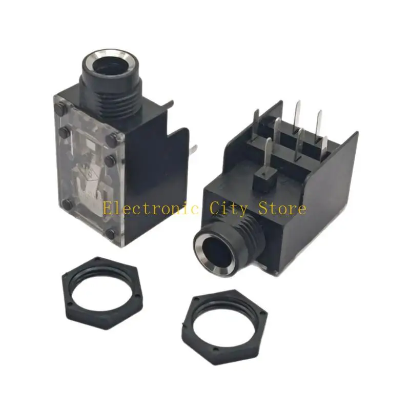 7Pin 6.35mm Female Sound Jacks Sockets Two Channel Microphones Amplifiers Connectors HU8D