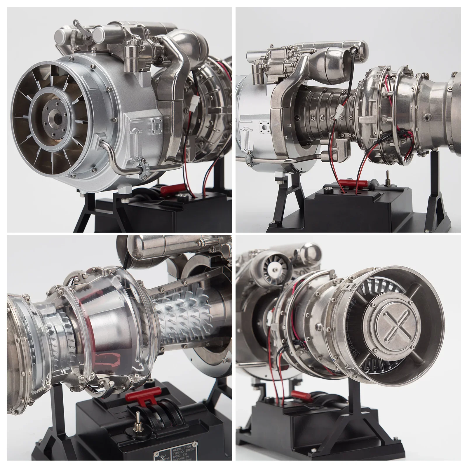 Black Hawk helicopter turboshaft engine turbojet fan engine model 3D three-dimensional metal assembly building block toy gift