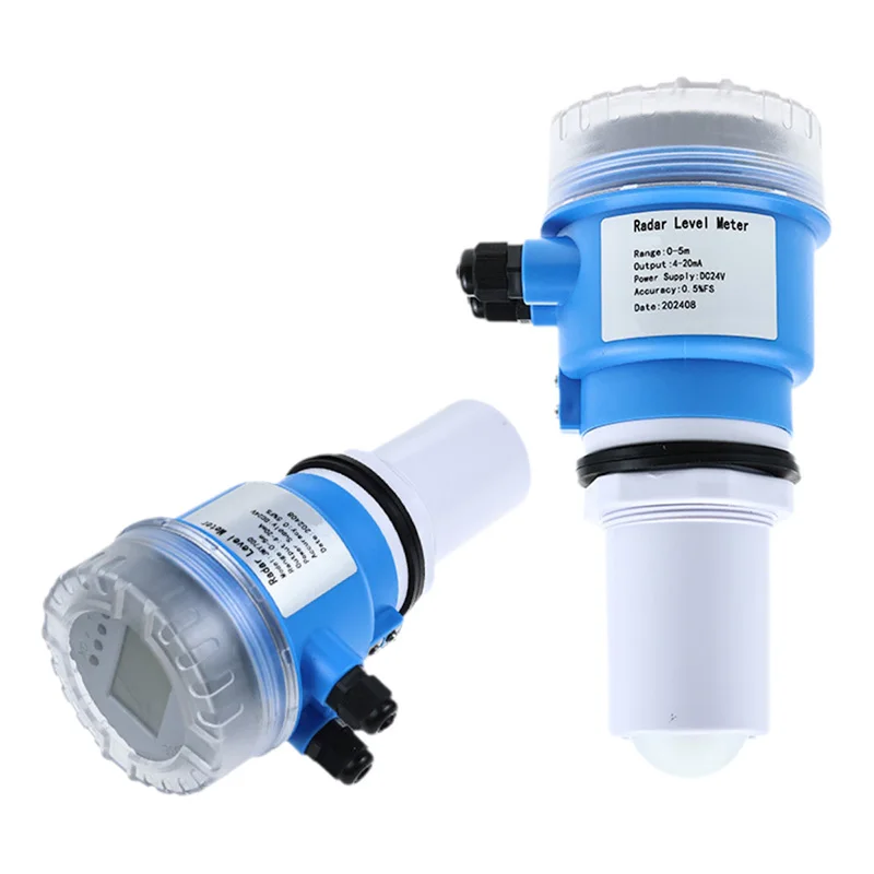 Medidor de nivel de Radar de 80GHZ, medidor de nivel de Radar de alta frecuencia de 0-120m, tanque de almacenamiento, molino de alimentación líquida, Sensor de nivel de agua Silo