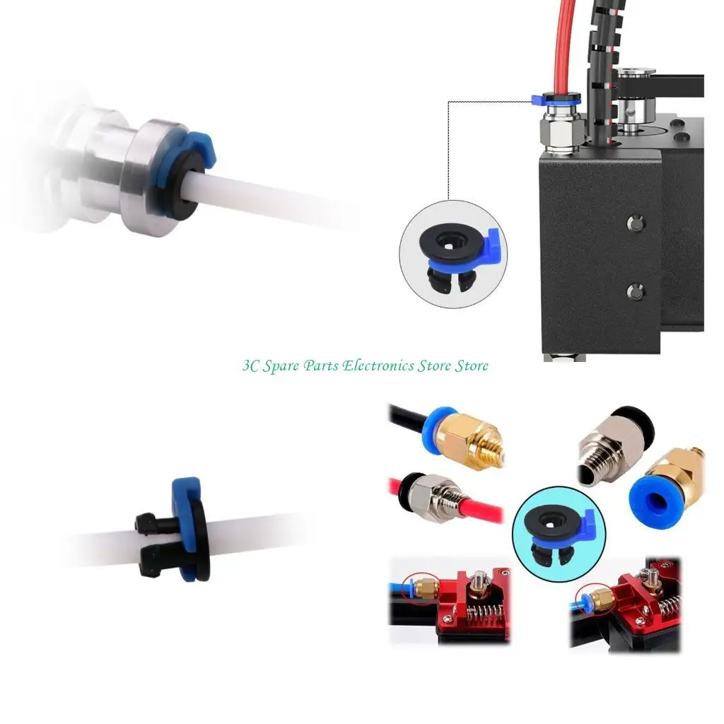 SZ 40Pcs/Pack ABS Bowden Tube Brackets And Retainers For Smooth 3D Printing
