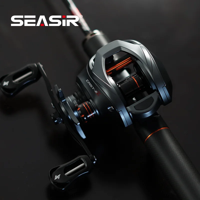 SEASIR Cast-X2 Baitcasting Reel 7.3:1 High Speed Gear Ratio Drag 8.5KG Aluminum Carbon Grip Metal Handle BFS Micro Fishing Reels