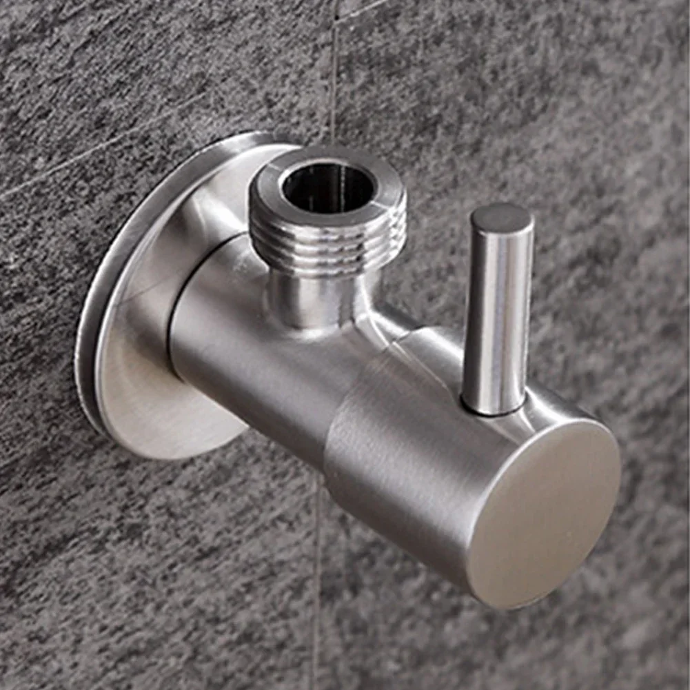 

1 Pcs 304 Stainless-Steel Faucet Triangle Valve Angle Valve Inlet Water Stop Valve Heater Toilet Basin Dish Valve Head