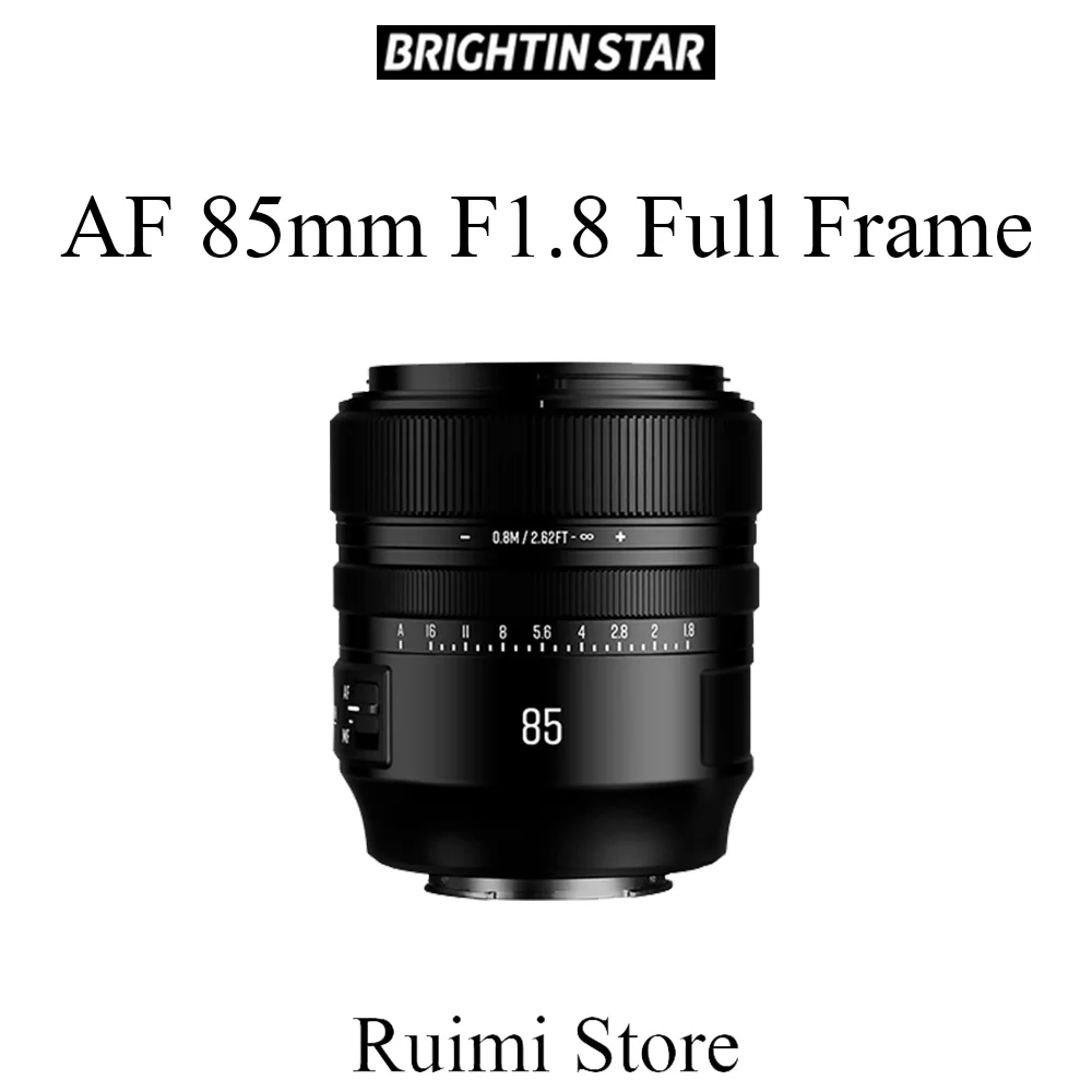 Brightin Star 85mm f1.8 عدسة تركيز تلقائية بإطار كامل لكاميرات Sony E / Nikon Z Mount بدون مرآة