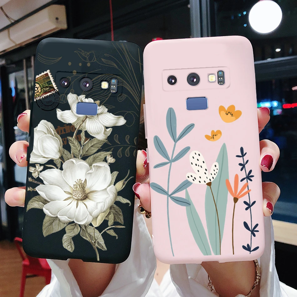 Silicone Case For Samsung Galaxy Note 9 Cute Daisy Flower Pattern Soft TPU Back Cover for samsung note 9 note9 n960f phone case