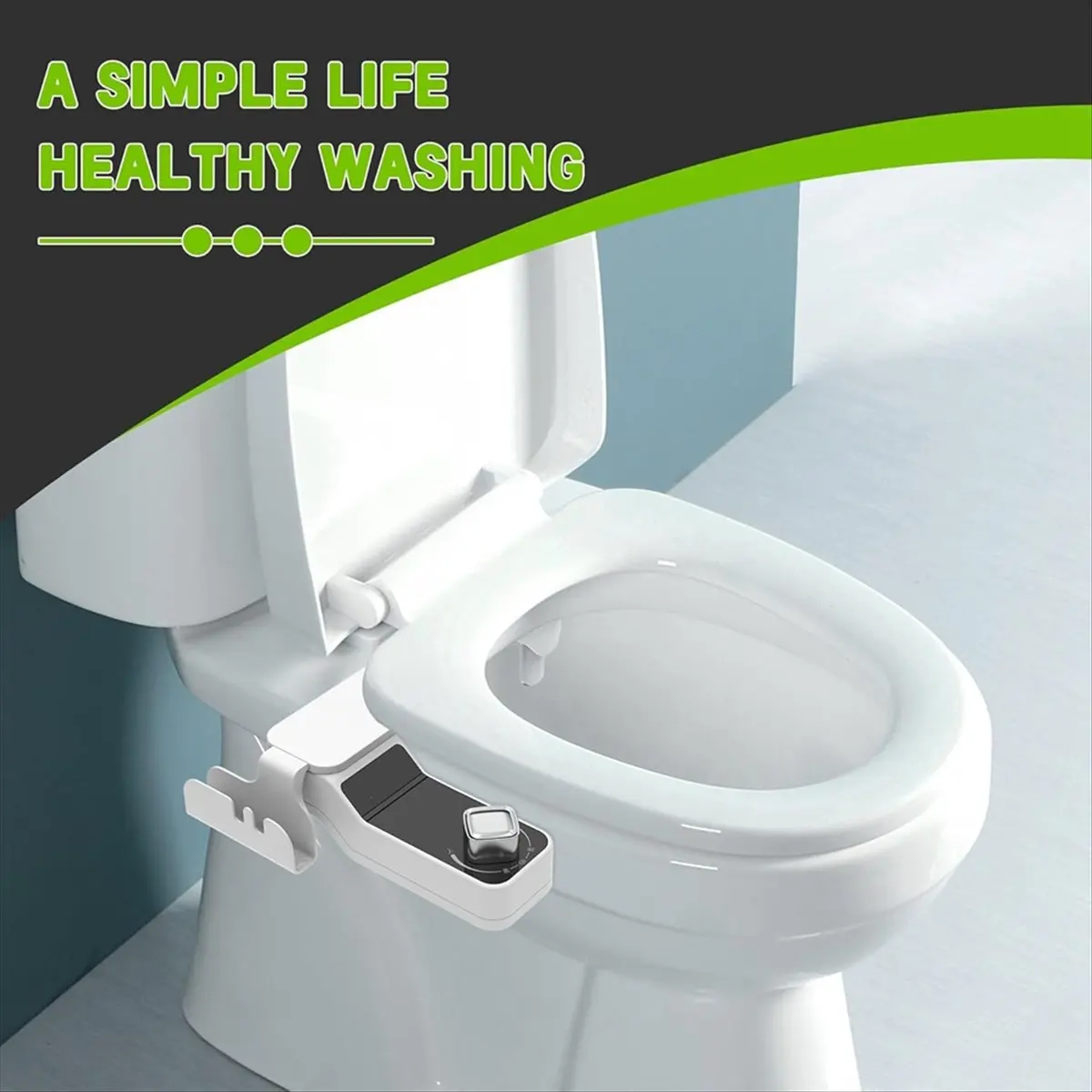 

*ABKM Non-Electric Cold Water Bidet Attachment for Toilet Self-Cleaning Dual Nozzle Sprayers with Adjustable Water Pressure