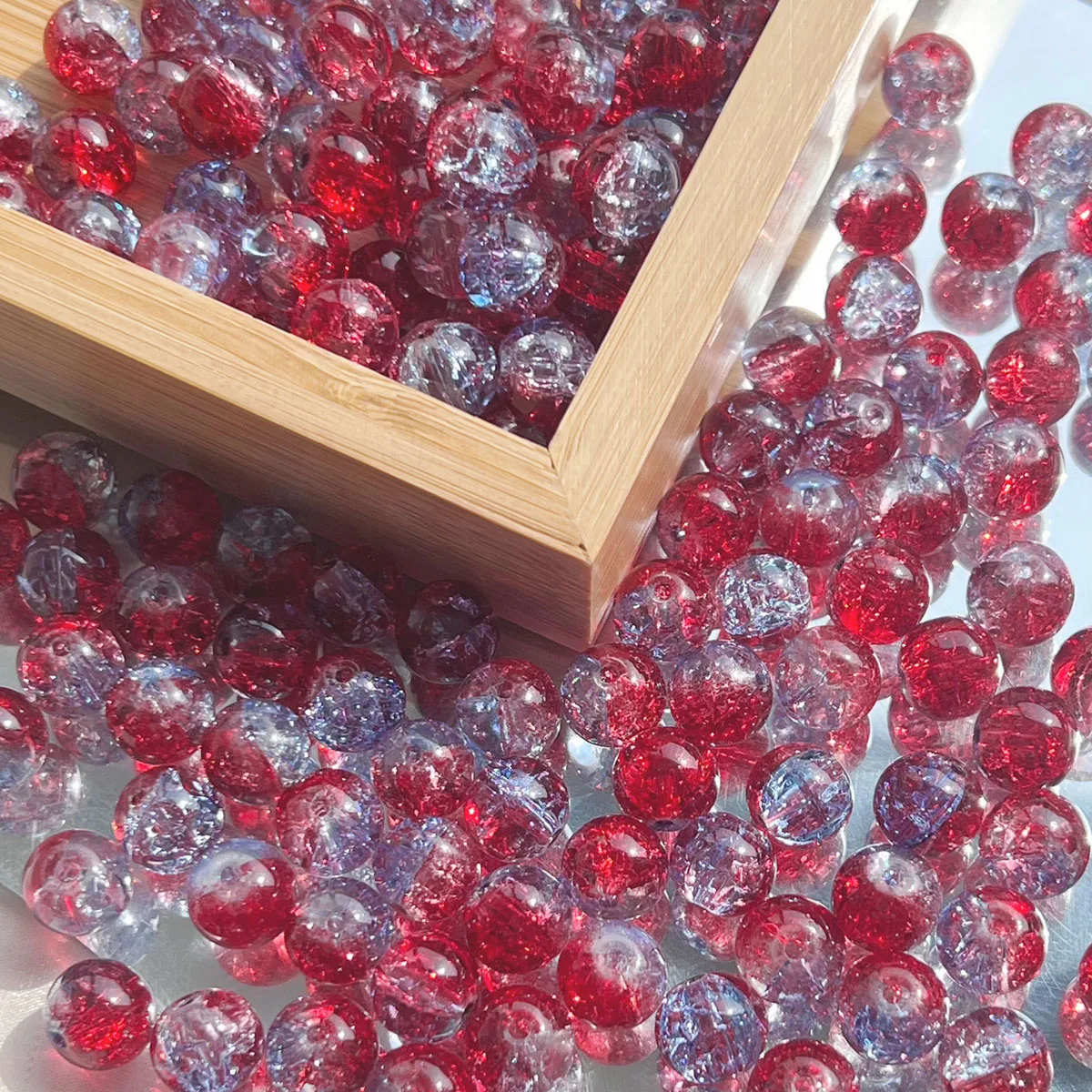8 مللي متر الثلج الطبيعي متصدع كريستال الخرز DIY بها بنفسك اليدوية لصنع المجوهرات سوار إكسسوارات عقد