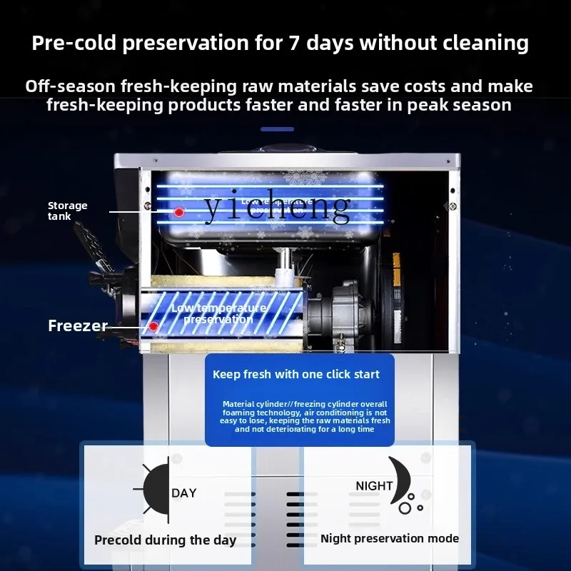 

ZZ cone machine commercial petal modeling automatic ice cream machine milk tea shop ice cream stall