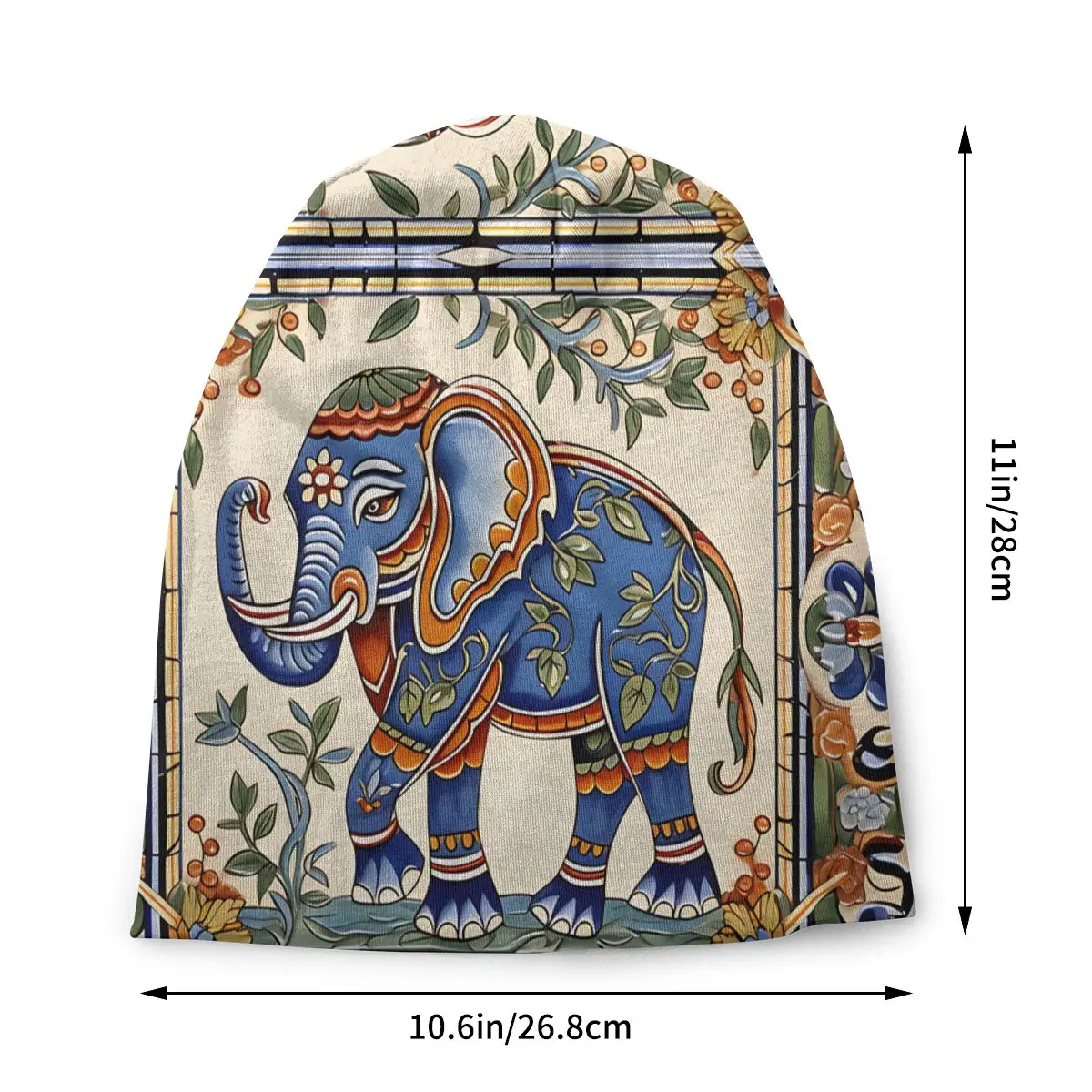 Bonnet Hats Elephant Pattern Men Women's Thai Elephant Style Thin Cap Hip Hop Skullies Beanies Caps