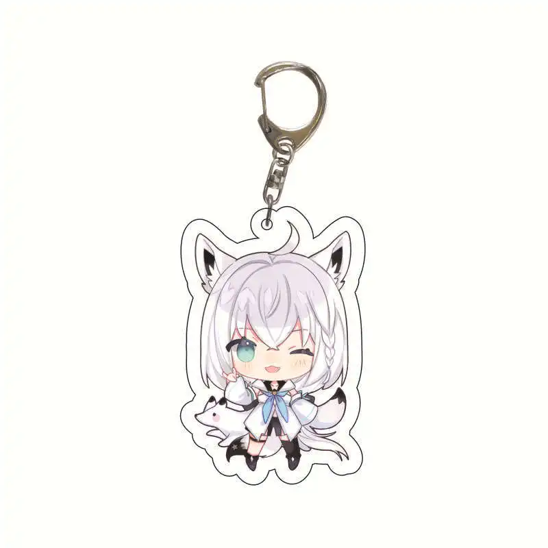 Fashion Hololive Vtuber Anime Figures Cosplay Keychain Inugami Korone Usada Pekora Sakura Miko Hosimati Suisei Acrylic Key Chain