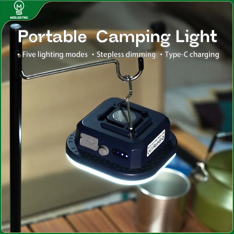 MOSUCKS-Lanterne de Camping en Plein Air, Portable, Rechargeable Rapidement, LED, Batterie de Tente de Face, Lumières d'Urgence Ménagers, 30W, 50W