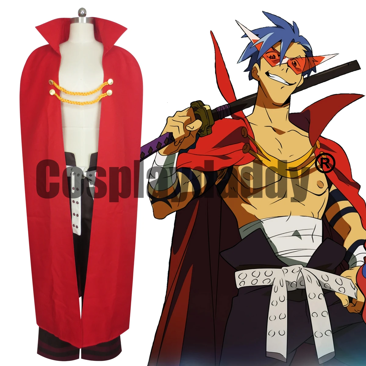 

Tengen Toppa Gurren Lagann Kamina Outfit Anime Cosplay Costume