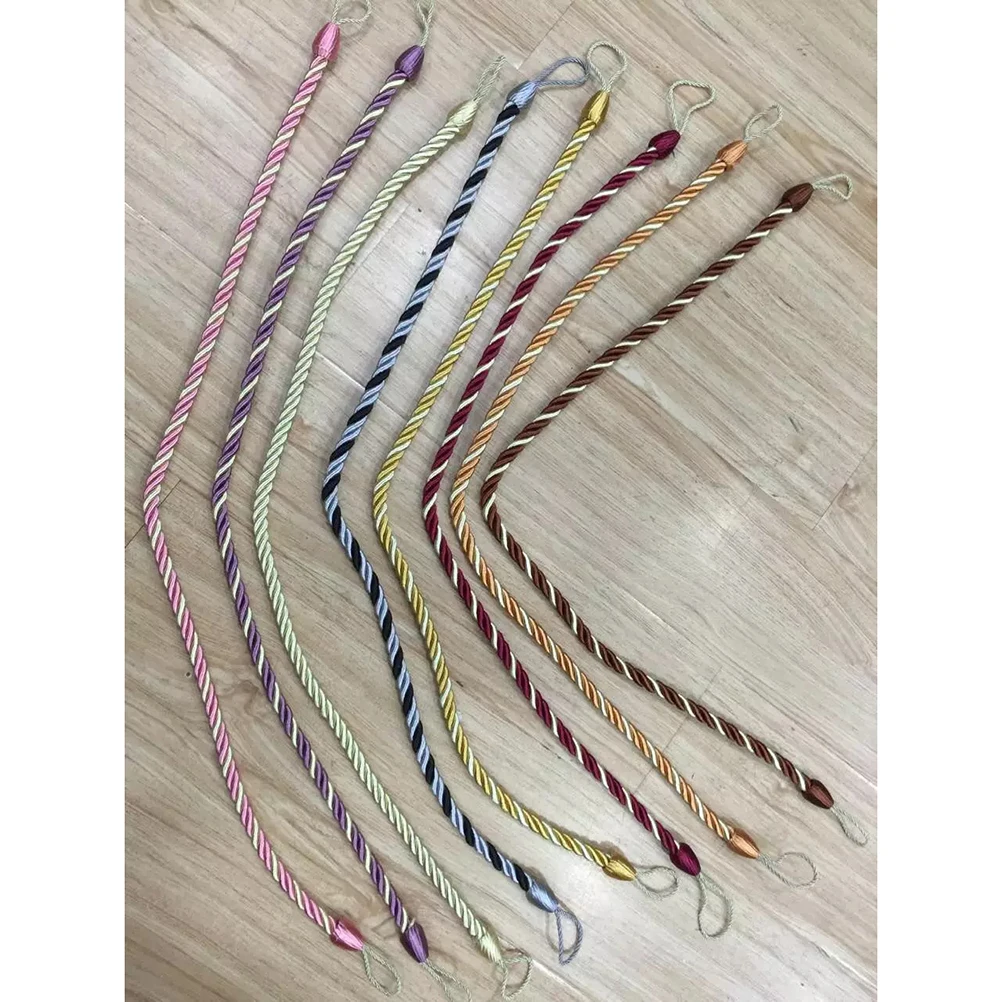 

2 Pcs Curtain Tiebacks Satin Ribbon Modern Polyester Strap Holdback for Heavy Curtains Decorative Accessories