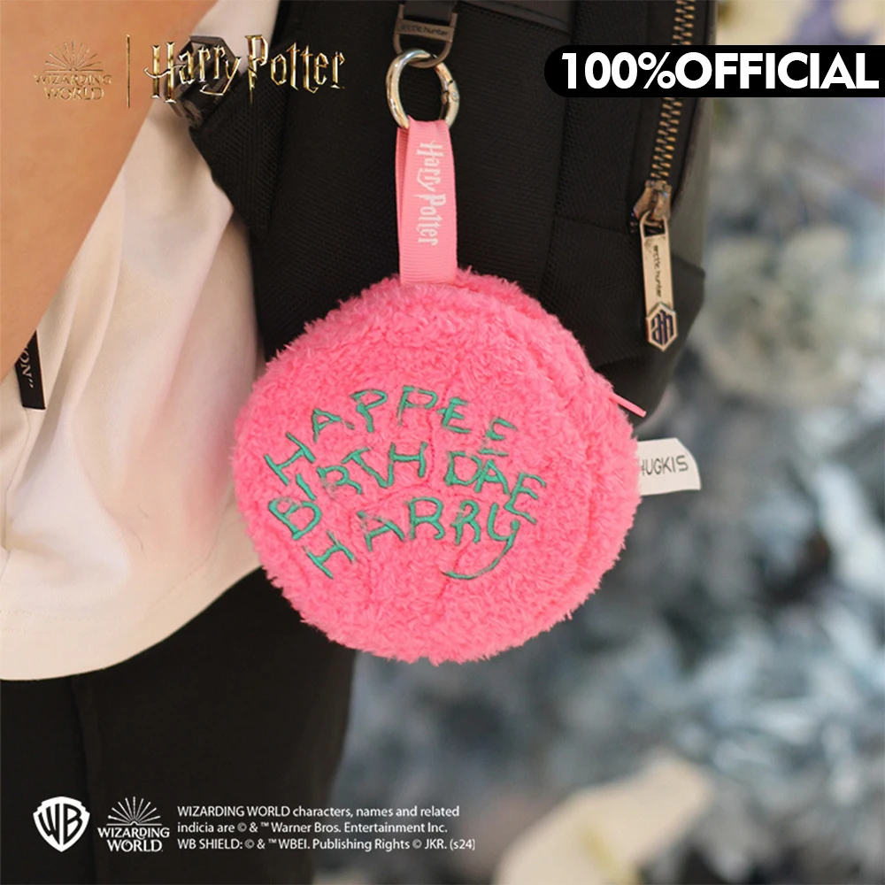Harry Potter สีชมพูเหรียญ Potters กระเป๋าหูฟังสายไฟกระเป๋าจี้ตุ๊กตาน่ารักแบบพกพากระเป๋าเหรียญกระเป๋าเค้กกระเป๋าของขวัญ