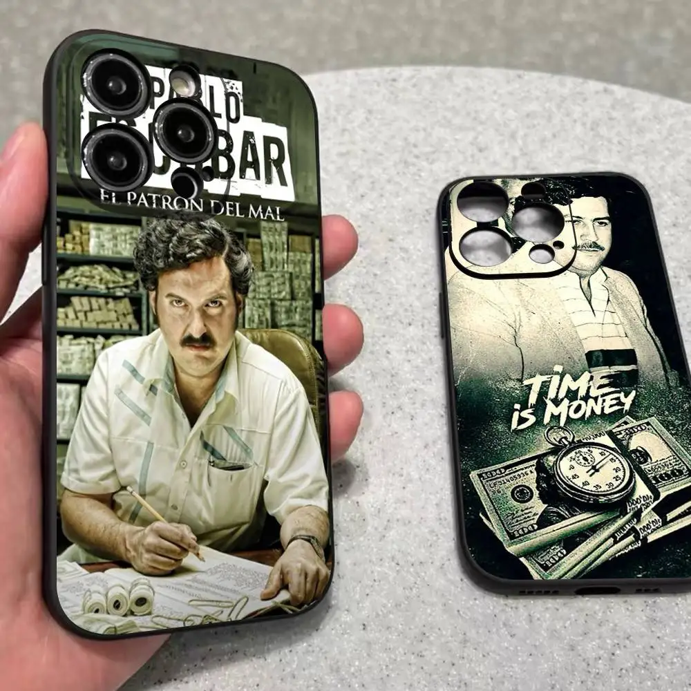 Narcos serie de televisión Pablo Escobar funda de teléfono para iPhone 17 16 15 14 13 12 Mini 11 Pro Max funda de silicona suave