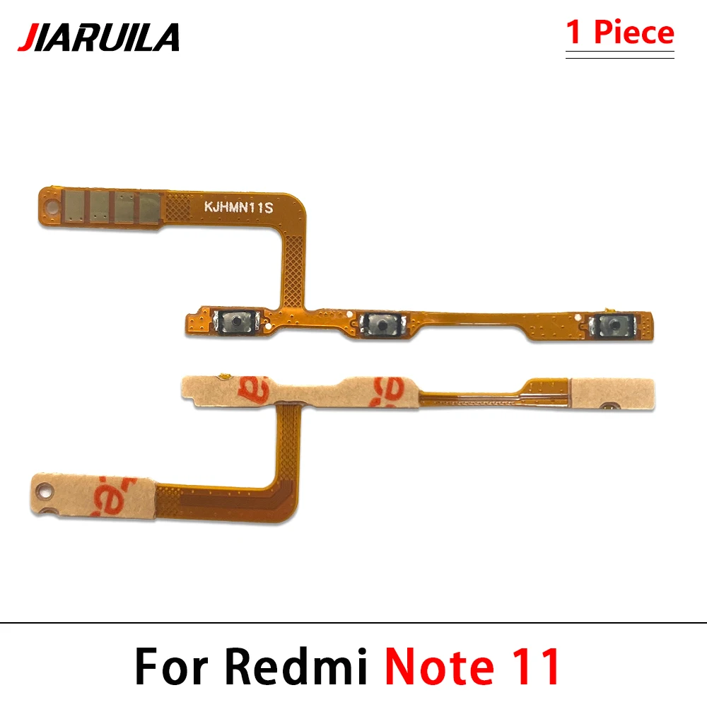 2Pcs，Power On Off Button Volume Switch Key Control Flex Cable For Xiaomi Redmi Note 12S 11S 12 Pro Plus 5G 4G