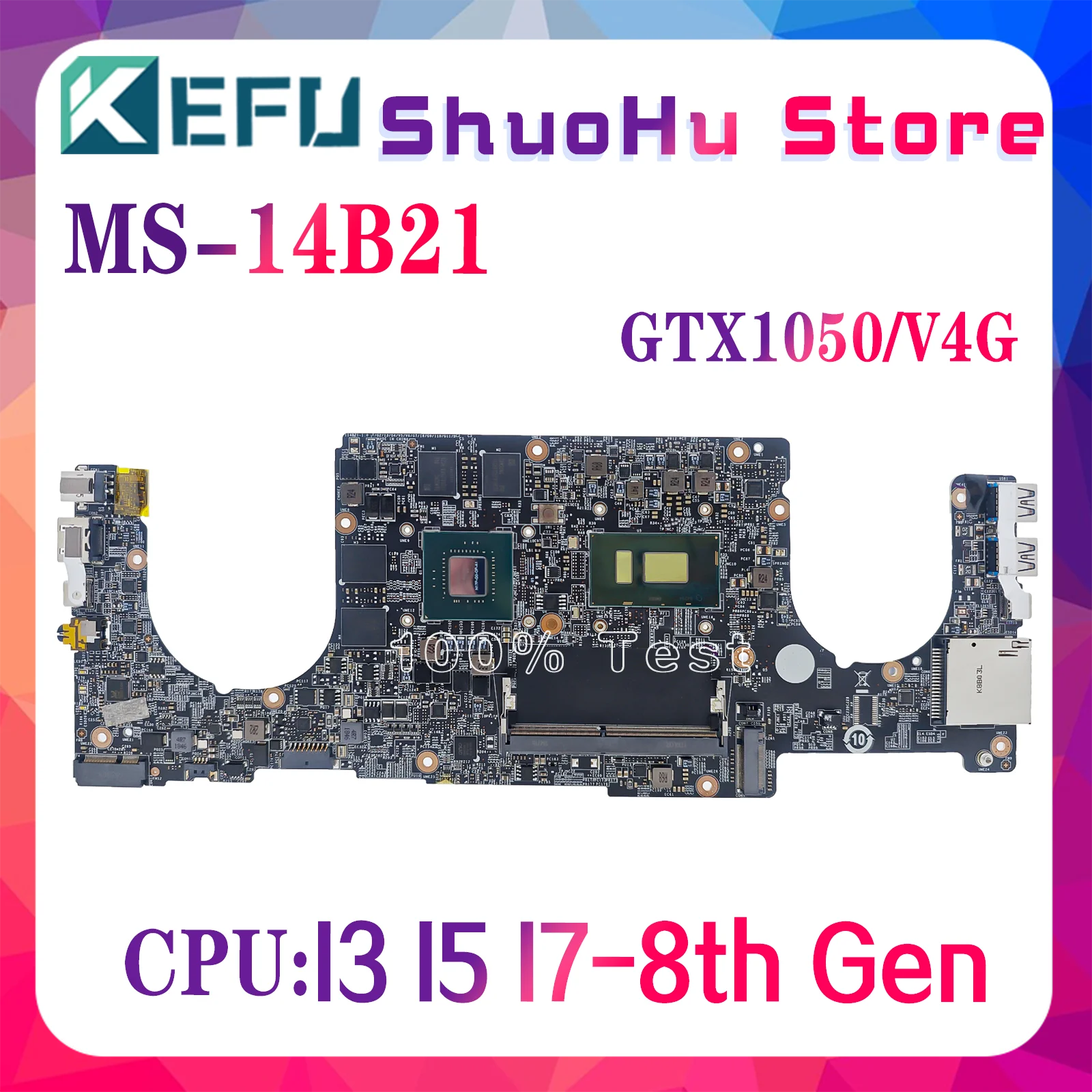 

MS-14B21 scheda madre per scheda madre portatile MSI PS42 MS-14B2 con i3-8130U i5-8250U i7-8550U GTX1050/V4G DDR4 100% funzionan