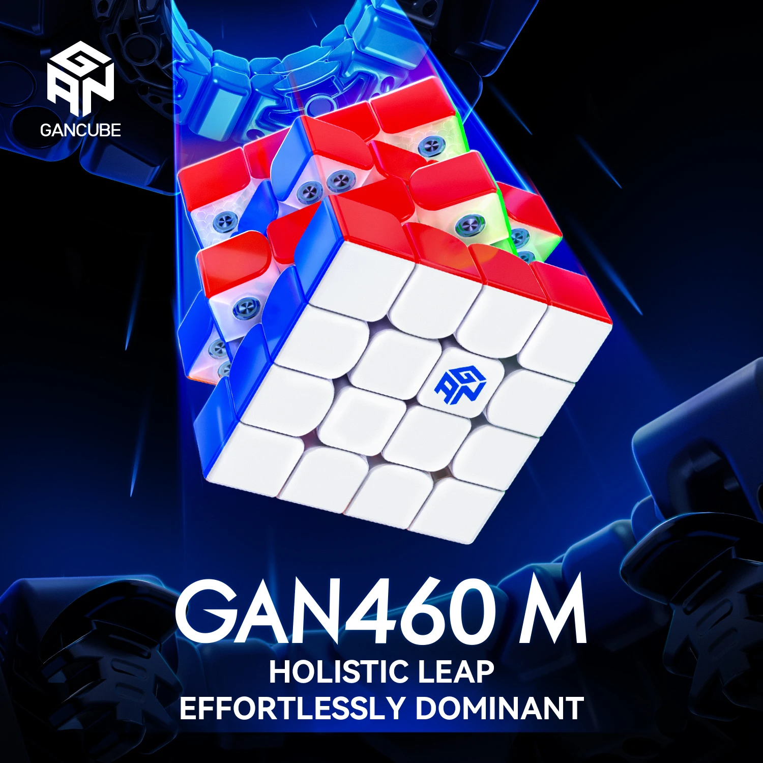[JudyCube] GAN 460 M V2 UV 4x4 Magnetic Speed Cube Stickerless Professional Fidget Toy GAN 460M SP Cubo Magico Puzzle