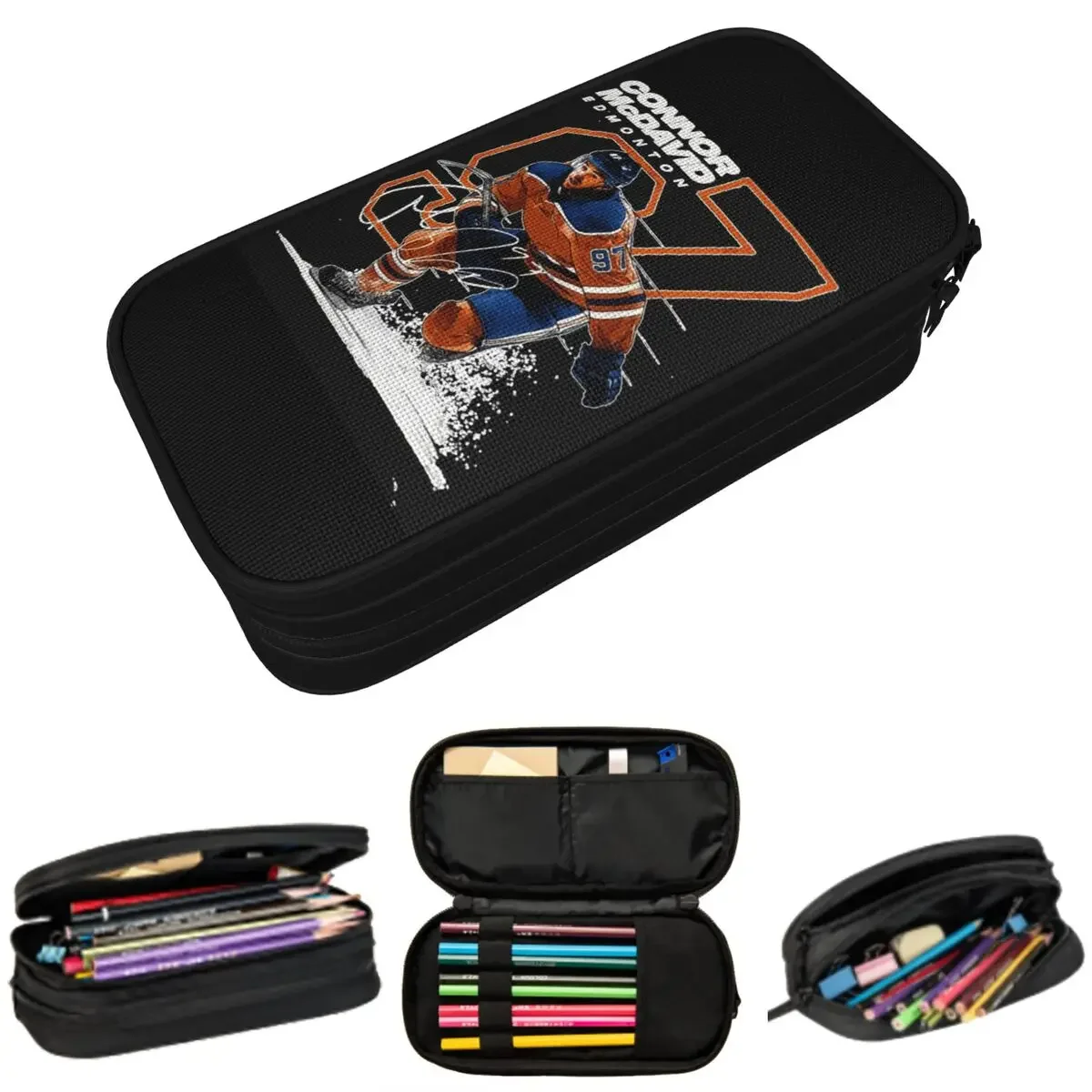 

Connor McDavid 97 For Edmonton Oilers Fans Pencil Cases Pen Bags Pen Box Pencil Pouch For Boys Girls Students Stationery School