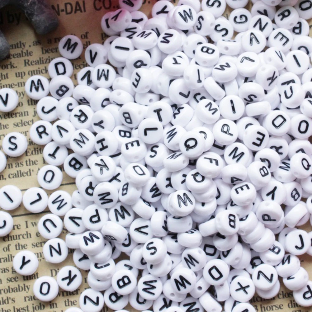 

1350 Pcs 's Beading Oblate Beads DIY Letter for Jewelry Making Accessories