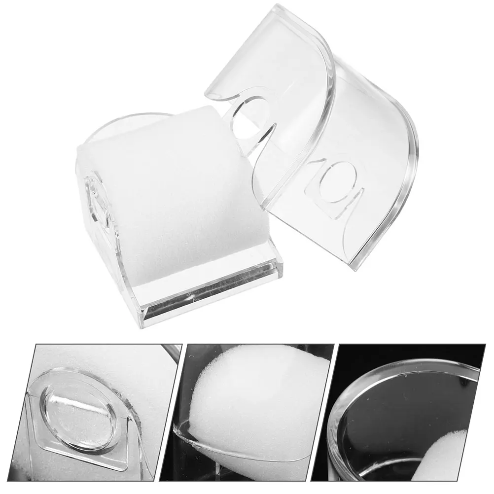 

2Pcs Transparent Watch Boxes Square Design Hanging Hole Durable Material Protective Travel Storage Case For Watches