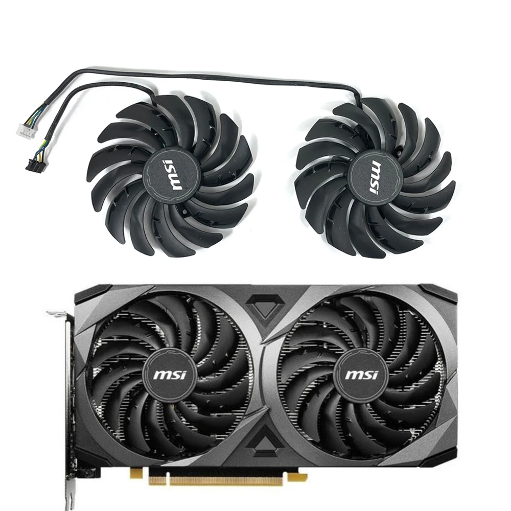 Ventilador de refrigeração Gpu, 95mm, pld10010s/b12hh, rtx3060, para msi, rtx 3070, 3060, 3060ti, Ventus 2x, original, 2 peças