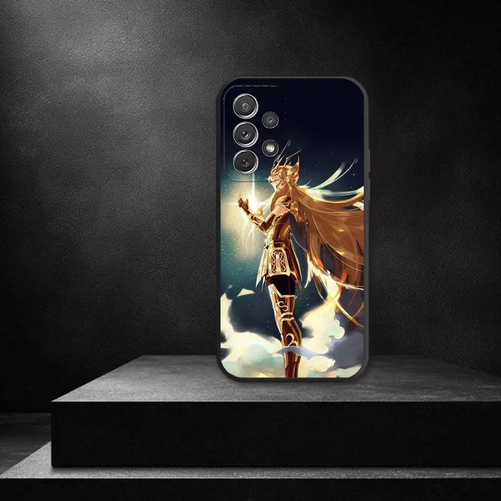 Funda de teléfono Saint-Seiya-Virgo Shaka para Samsung S 25,24,23,22,30,21,10,9,Ultra,Plus,Lite,FE,4,5G, funda blanda negra
