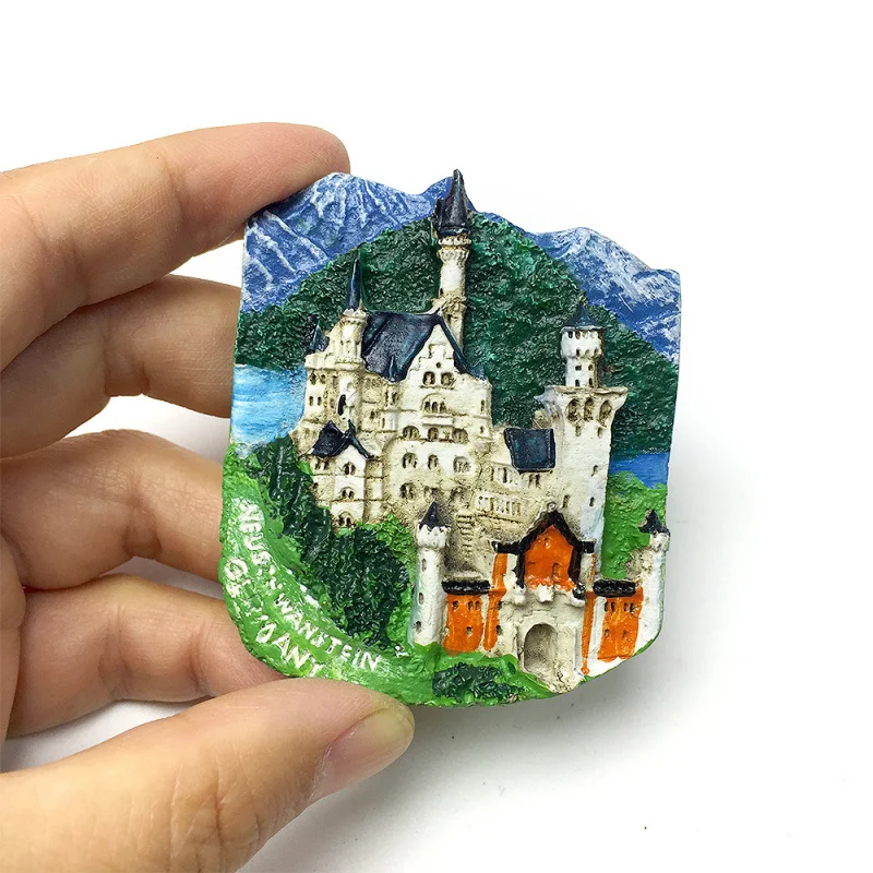 

German Bavaria Creative Landmark Building Schwanenburgr Schwanenburger Magnetic Refrigerator Magnet Travel Home Souvenir Decorat