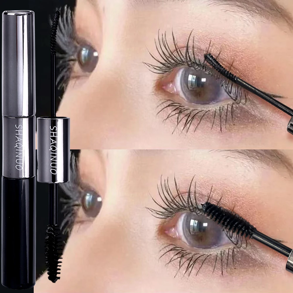 Mascara imperméable à double tête 2 en 1, longue durée, noir, marron, maquillage d'extension de cils, cosmétiques coréens