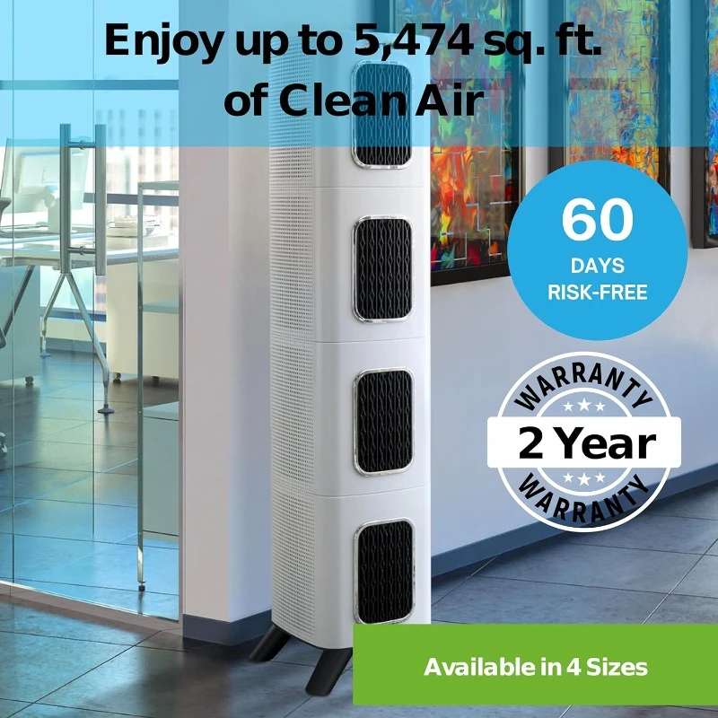 2.0 H13 HEPA Air Purifier | Reduces Up To 99% of Viruses, Mold, Dust, Smoke, Pollen & Odors  Whisper Quiet Operation