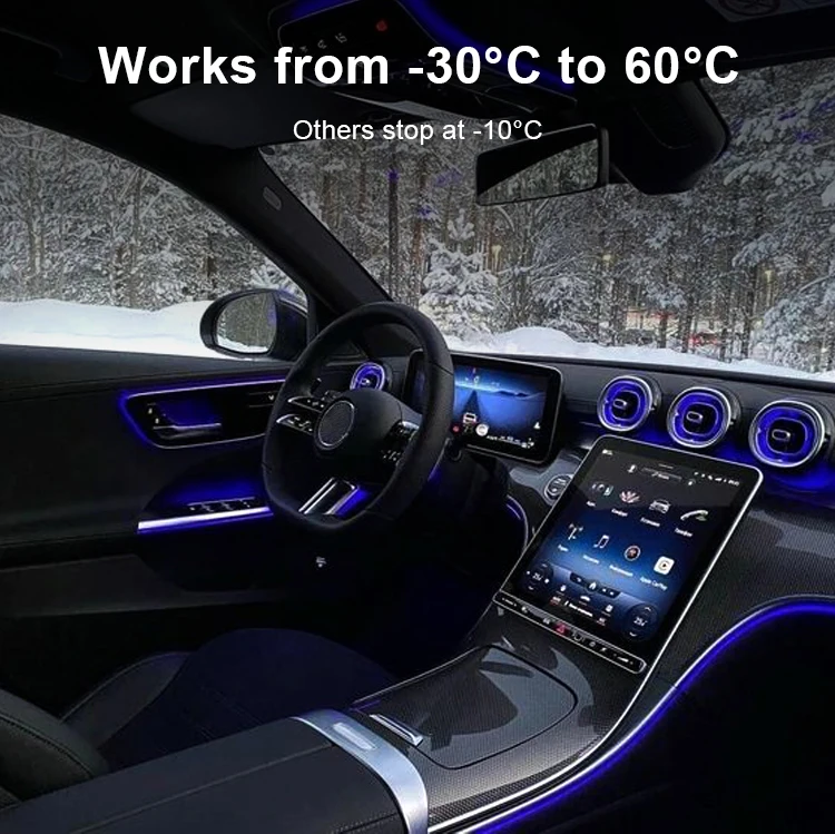 OEM Manufacturer Customizable RGB Dynamic Symphony Car Interior Light 18 / 22 in 1 Ambient Atmosphere LED Light Kit for Car