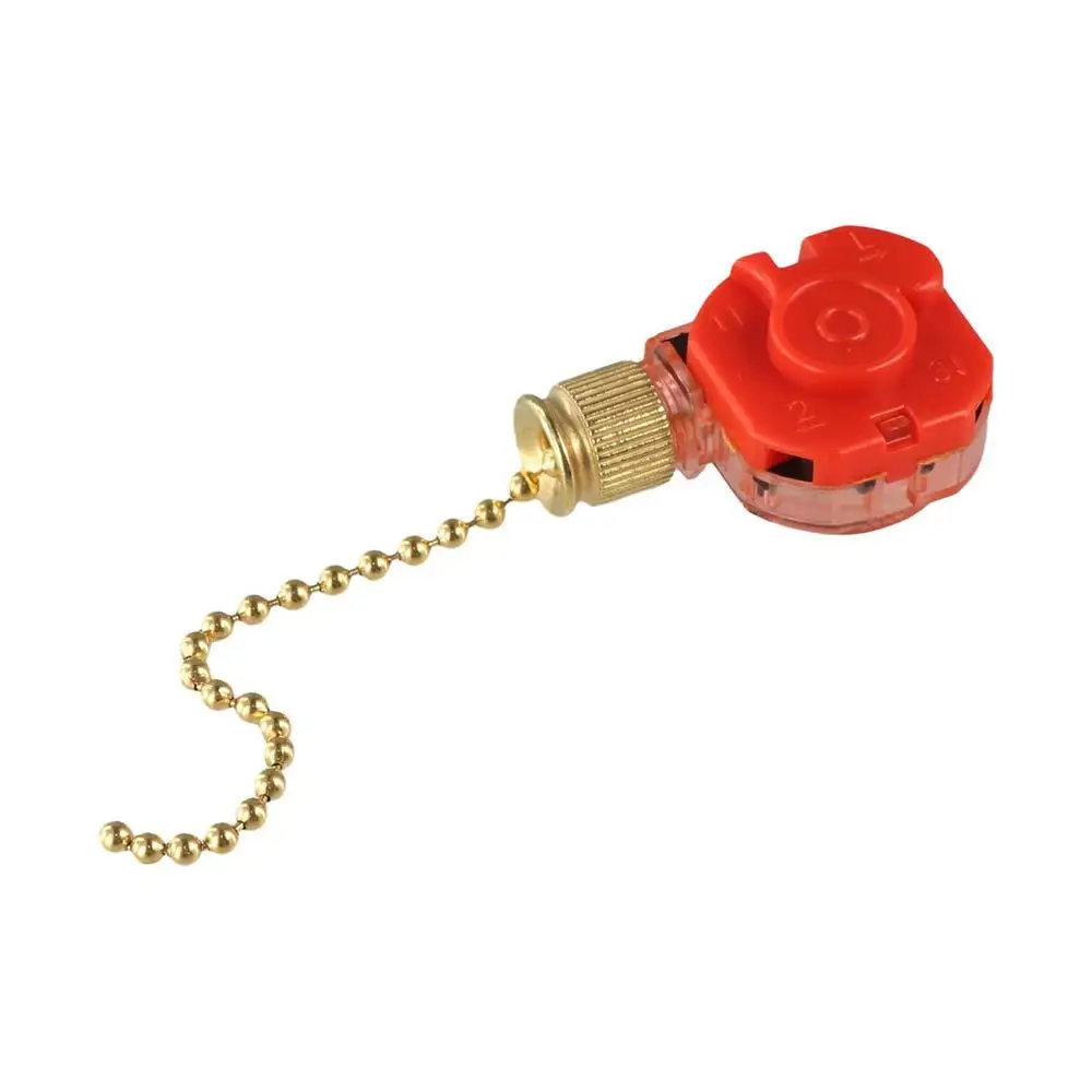 Speed Control 3 Speed Pull Chain Control Smooth Surface Comfortable 4 Wire Ceiling Fan Chain 8cm Chain Ceiling Fan Switch