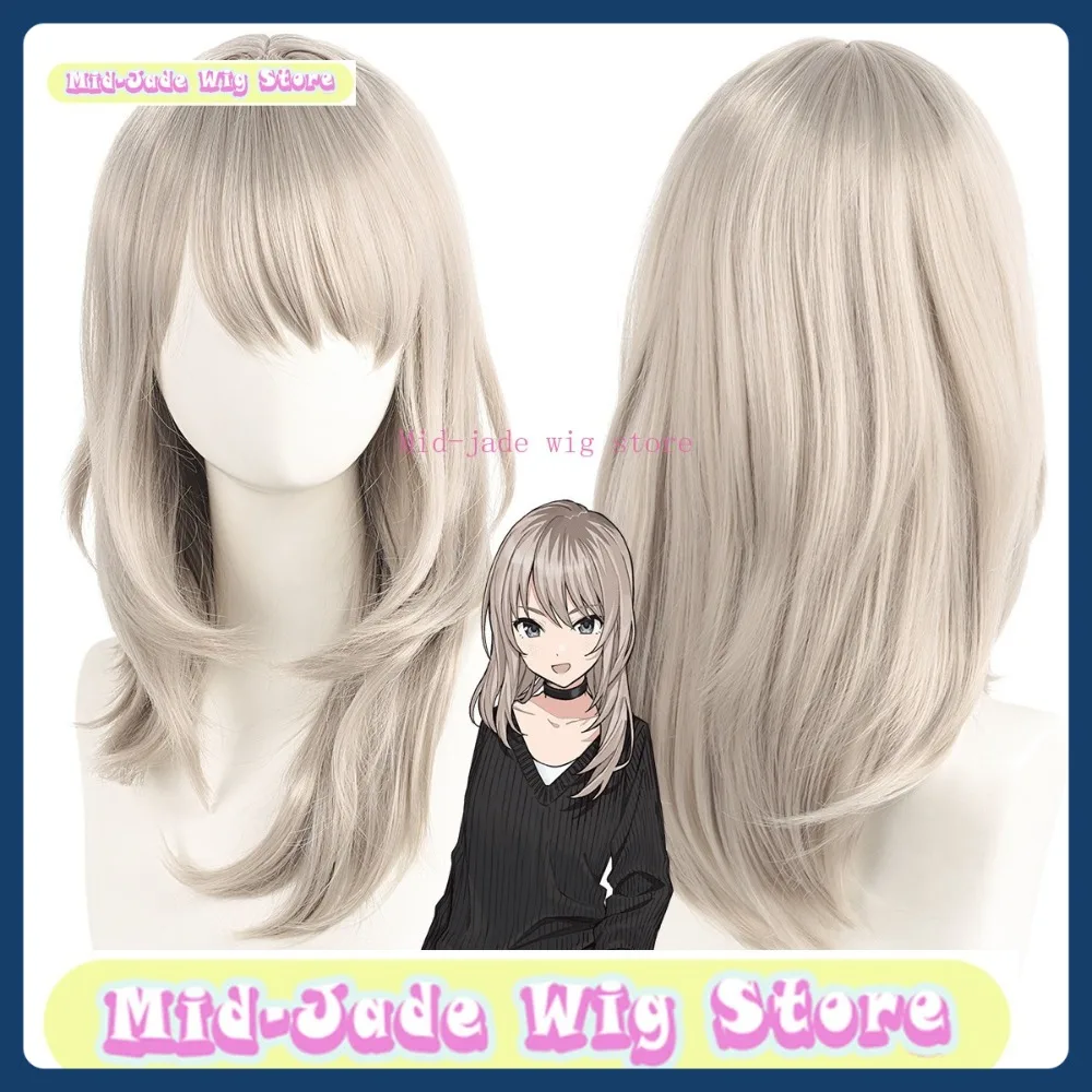 منتصف اليشم شعر مستعار مخزن الفتيات الفرقة CryHeyuan الخشب الخوخ العطر شعر مستعار تأثيري أنيمي لعبة لعب الأدوار هالوين زي الدعائم #1