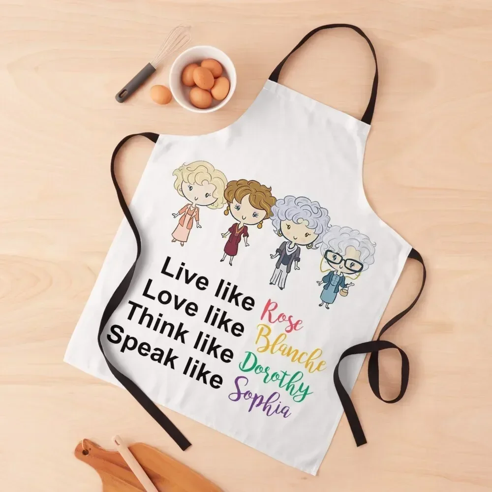 Live Love Think Speak Apron Kitchen Chef barber men Professional Barber Apron