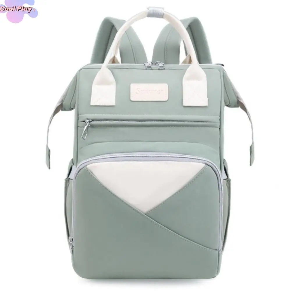 

Nylon Mommy Bag Large Capacity Multifunctional Diaper Bag Backpack Insulated Pockets Waterproof Maternity Travel Bag Women