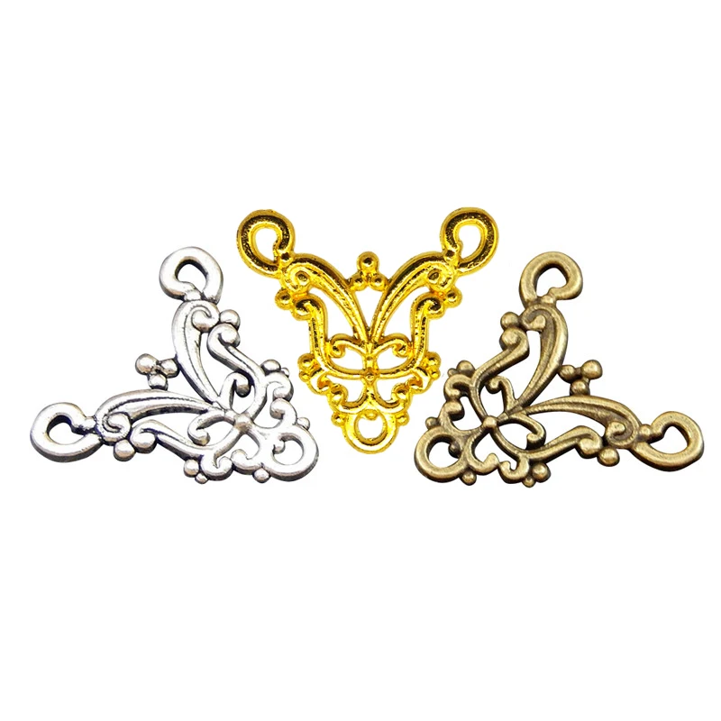 GraceAngie 15 sztuk antyczne 3 mieszanka kolorów sprzedaż trzy otwory złącza Handmade DIY Vintage Fine Jewelry naszyjnik kolczyki ustalenia