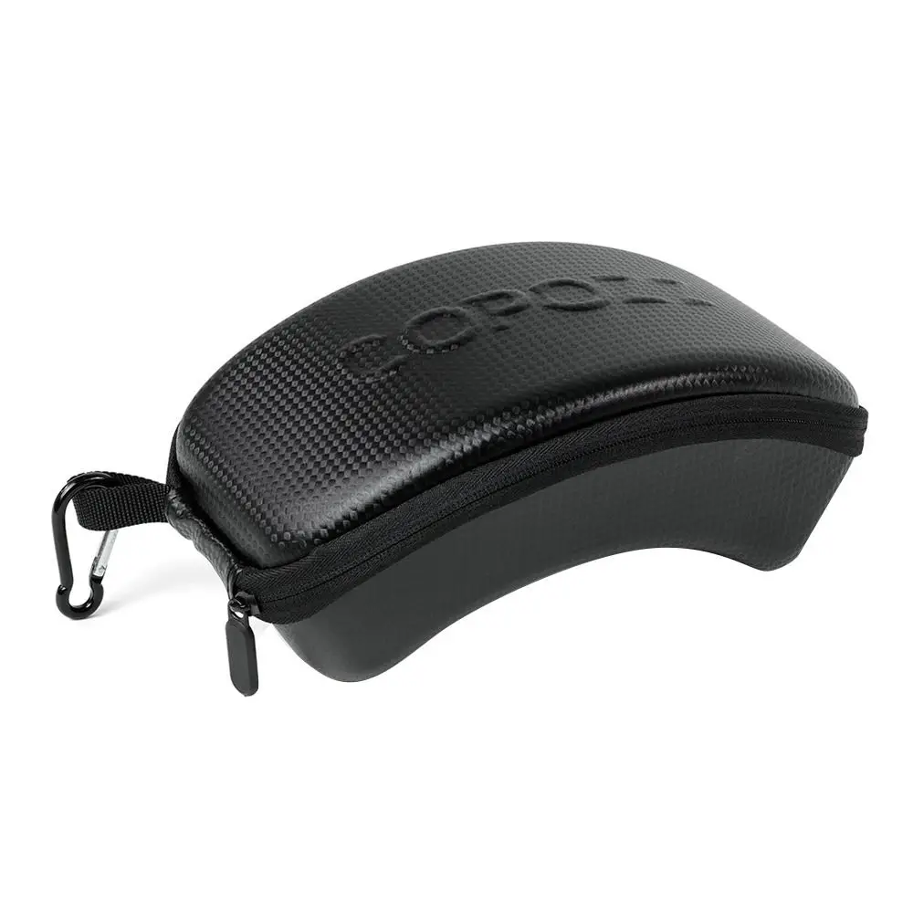 Stoßfester Schutz, Skibrillenbox mit Reißverschluss, EVA-PU, Skibrillenetui mit Haken, Brillentaschen, Beutel