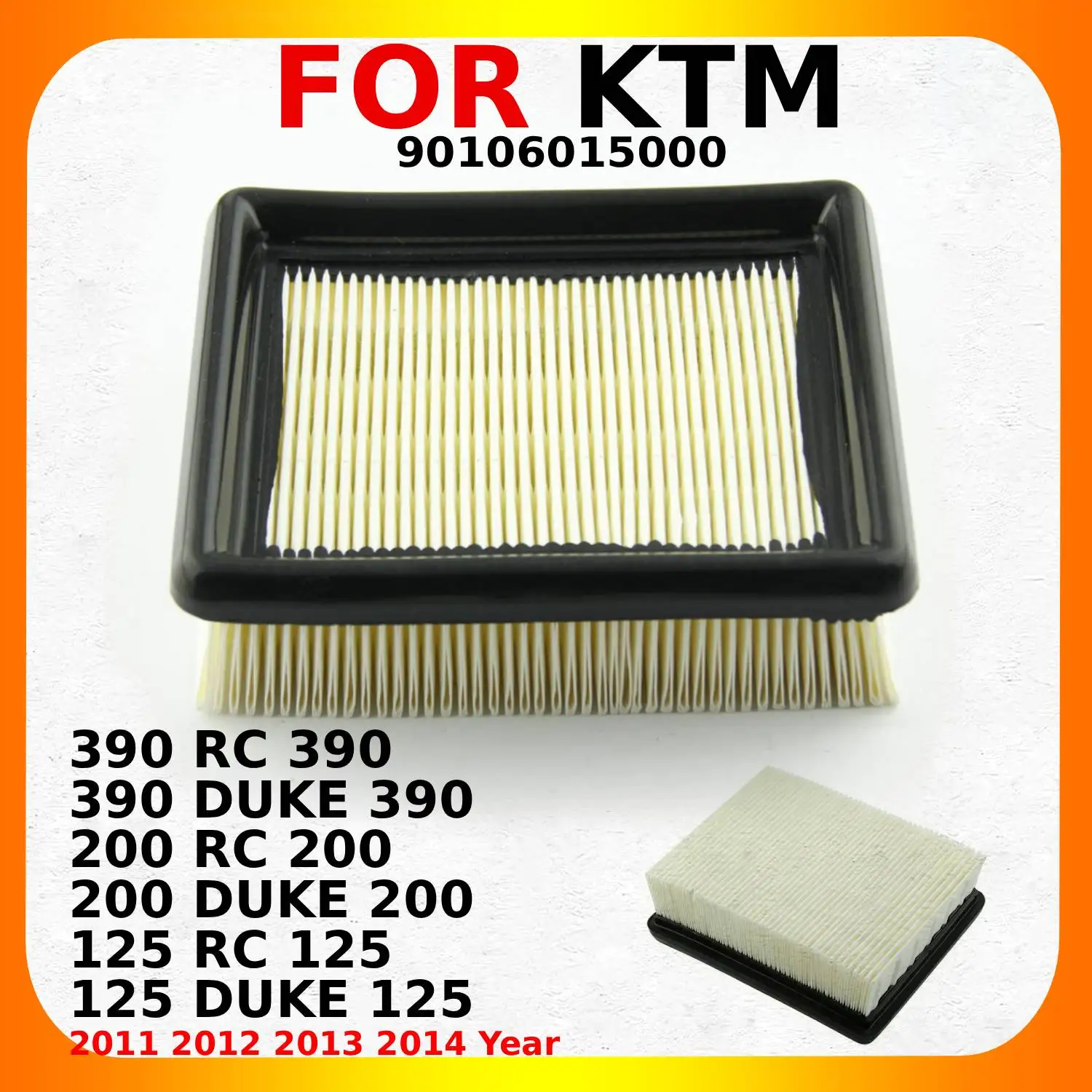 

Motorcycle Air Filter Intake Air Cleaner Element For KTM 390 RC 390 DUKE 200 125 RC duke 125 90106015000 Motorcycle Accessories
