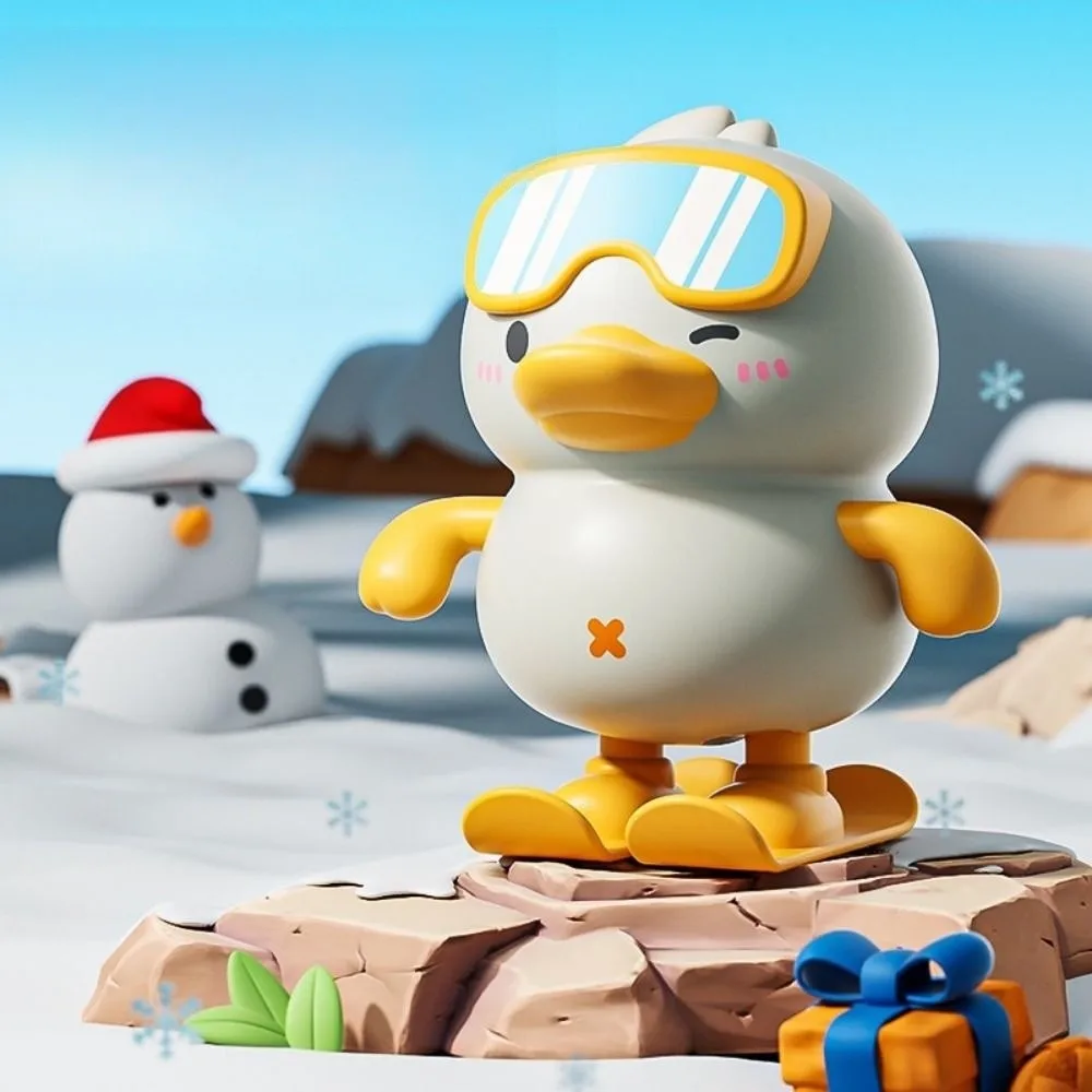 Yellow Duck Skiing duck Clockwork Design Anti-wear protection Clockwork Duck Plastic Material No electricity Jumping Duck