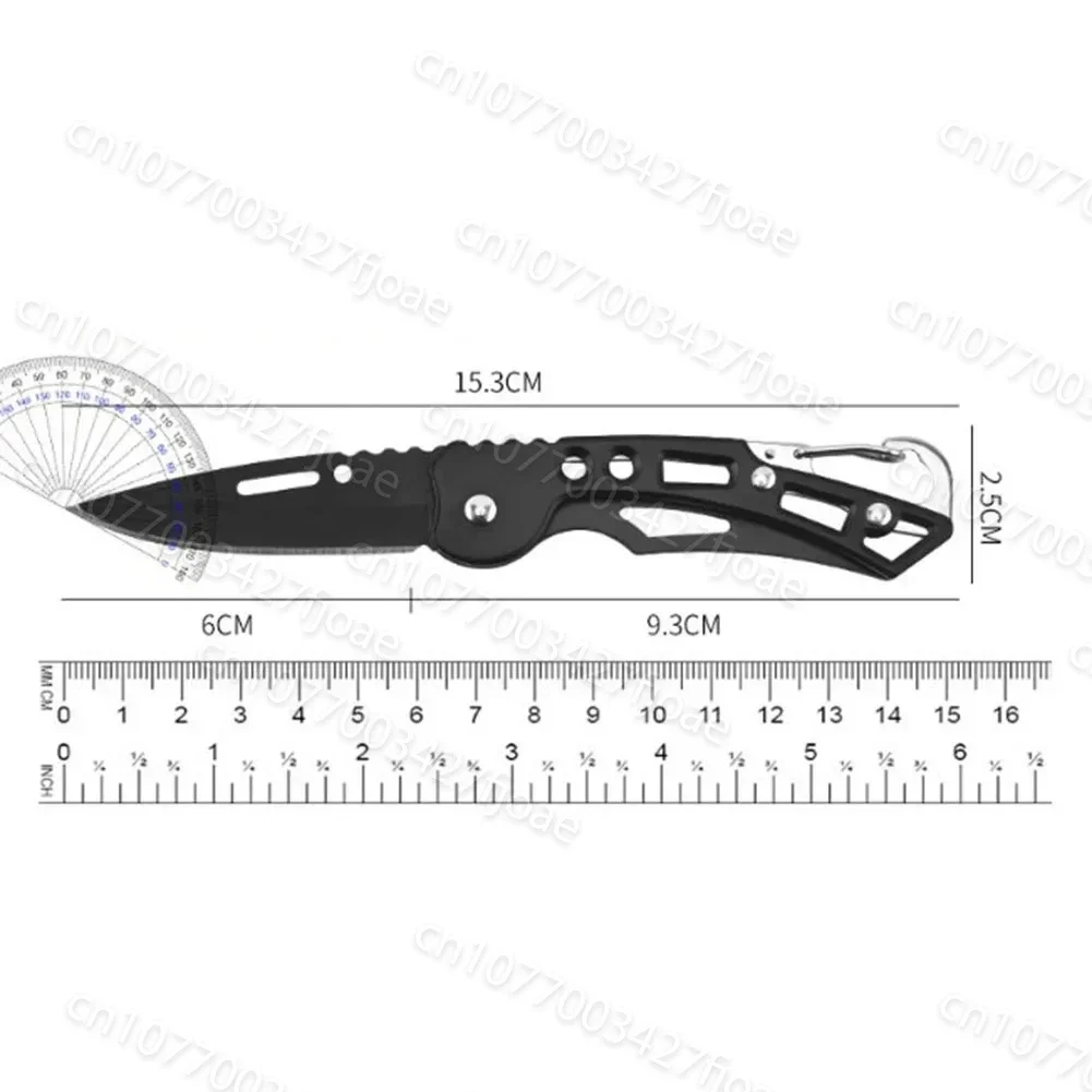 Stainless Steel Survival Knife Keychain, Folding Multifunctional Tactical Knife For Outdoor Hunting Camping