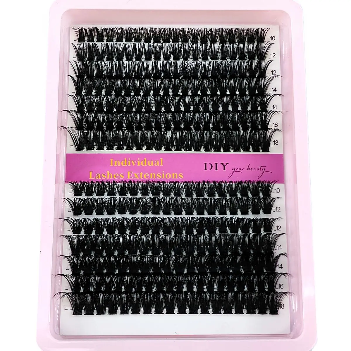 60d/80d/100d mix bandeja clusters de cílios 10-18mm mix fino extensões de cílios individuais 266/280 pçs diy vison cílios postiços maquiagem