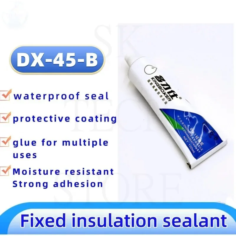 Kingboxer DX-45-B 100g ซิลิโคนอุตสาหกรรมกาวยางซิลิโคนกาวสีดํา PCB Board อิเล็กทรอนิกส์ซิลิโคนเจลกาว