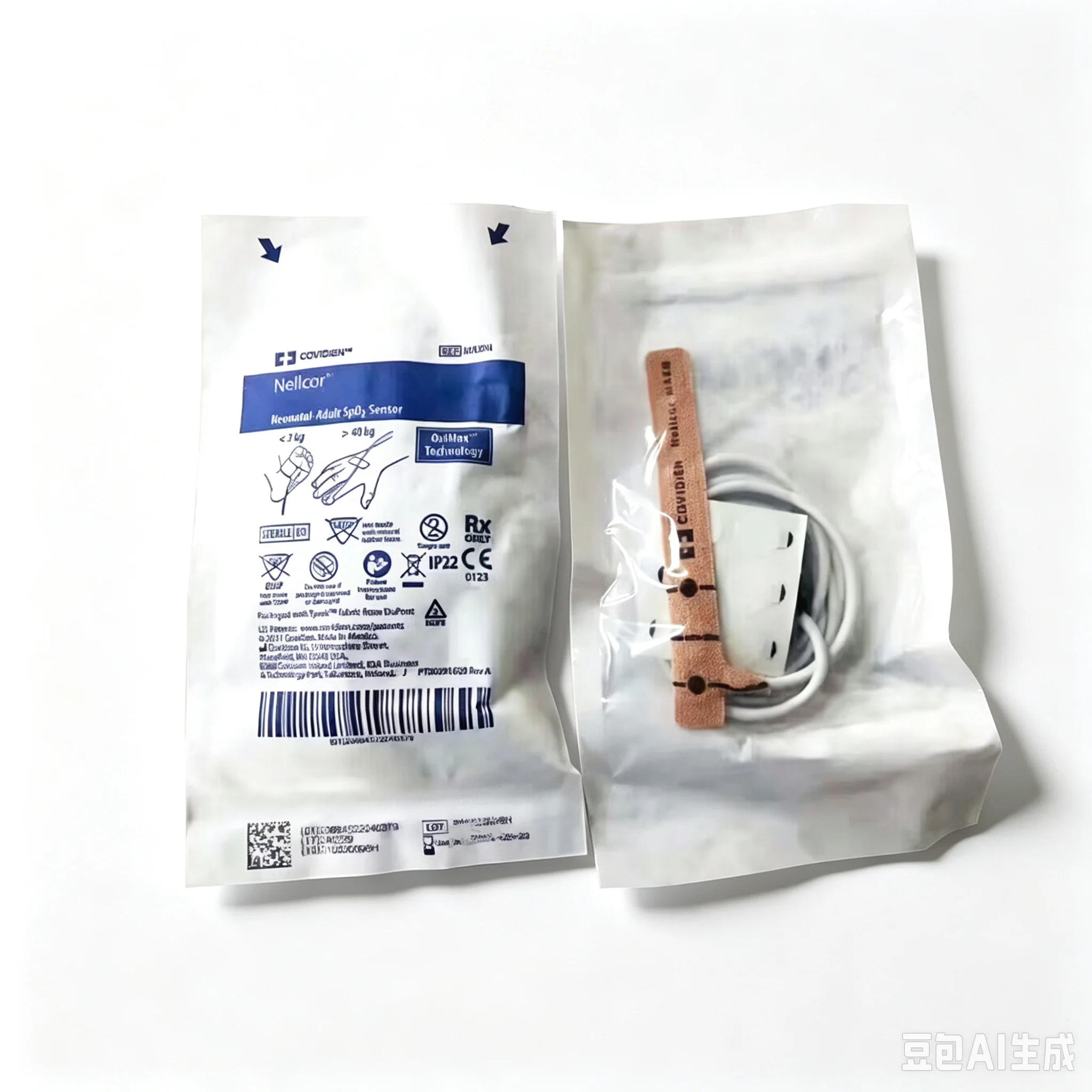 COVIDIEN 9-pin disposable blood oxygen probe sensor MAXNI