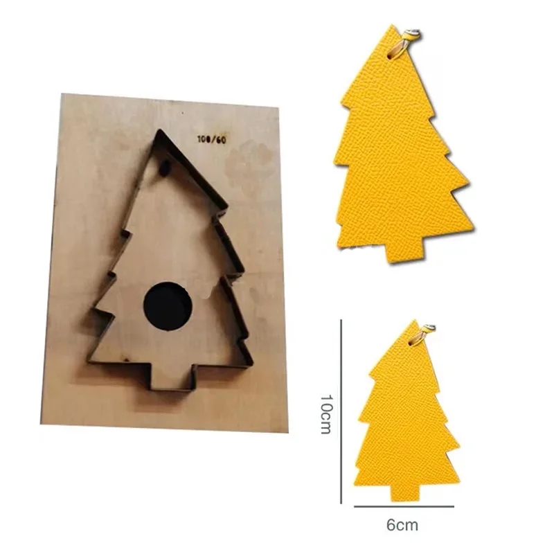 Mini Tree Keychain Pendant Cutting Mold DIY Handmade Leather Craft Custom Molds