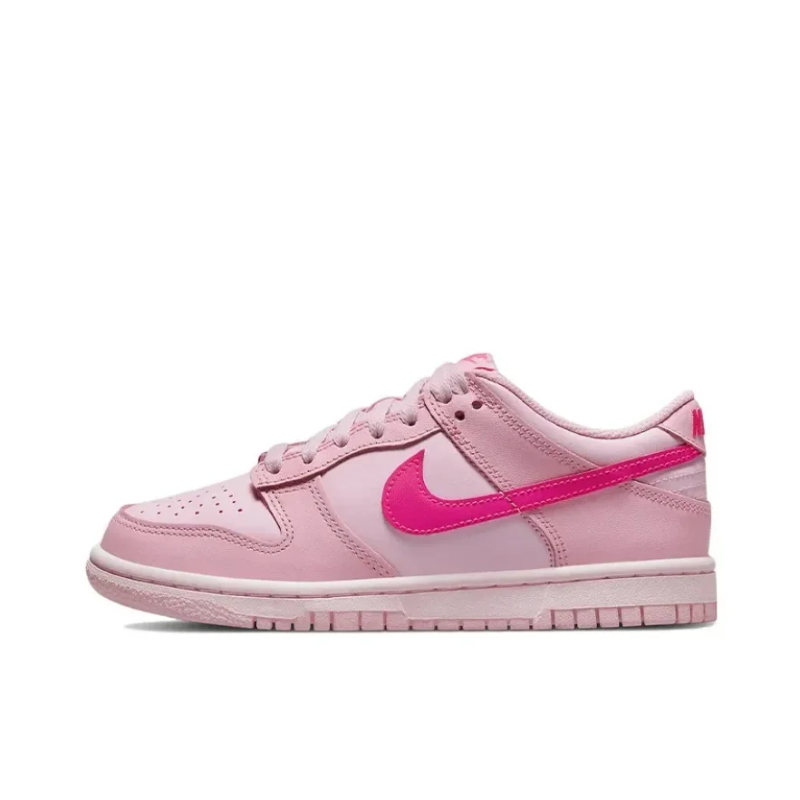 Nike Dunk Triple Pink Leather Classic Casual Anti-slip Wear-resistant Low Top Board Shoes