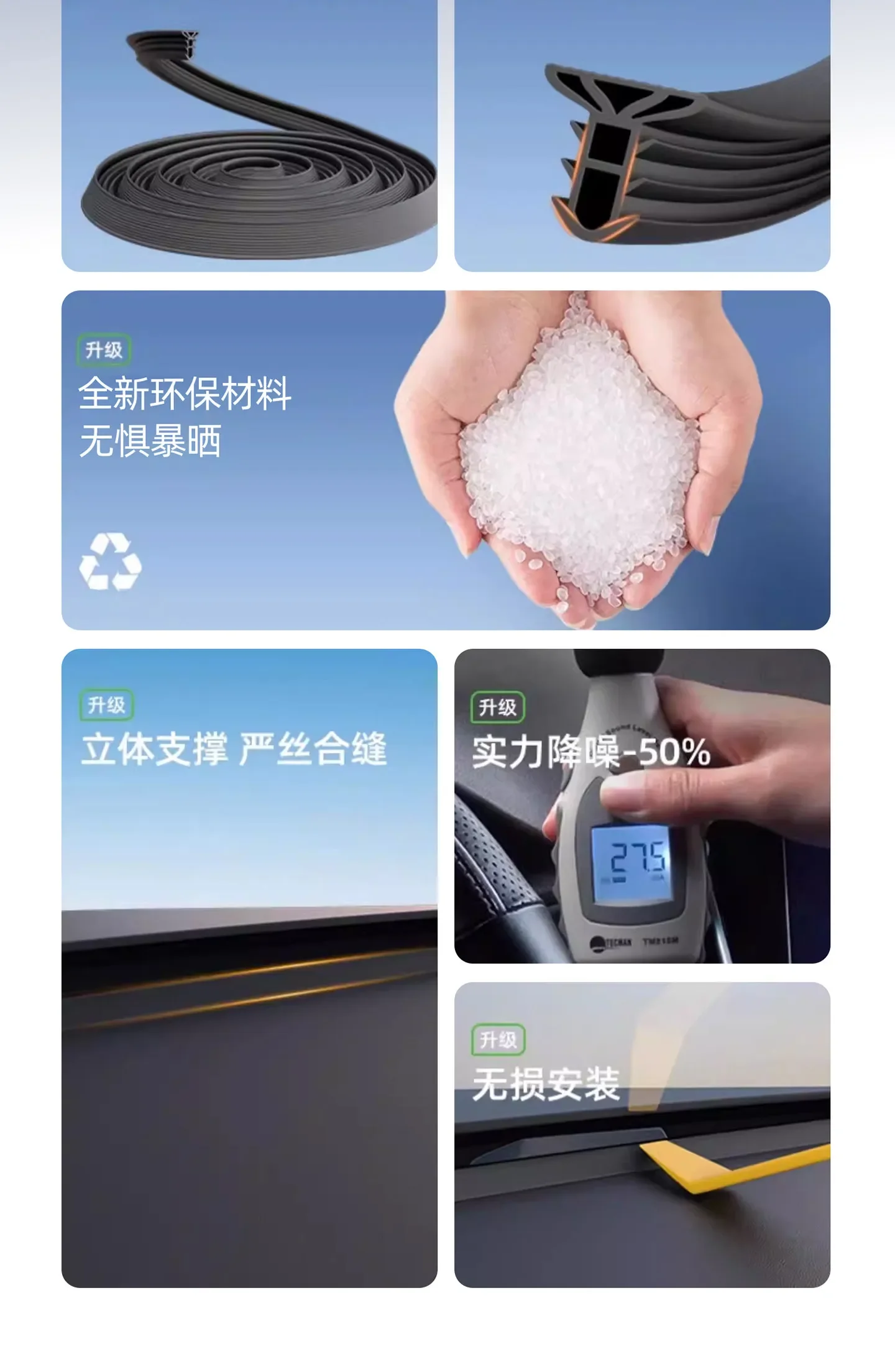 For Changan Deepal S05/S07/L06/L07 Whole Car Sealing Strip Sound Insulation Door Gap A/B/C Pillar Central Control Seal Strips detail image 2