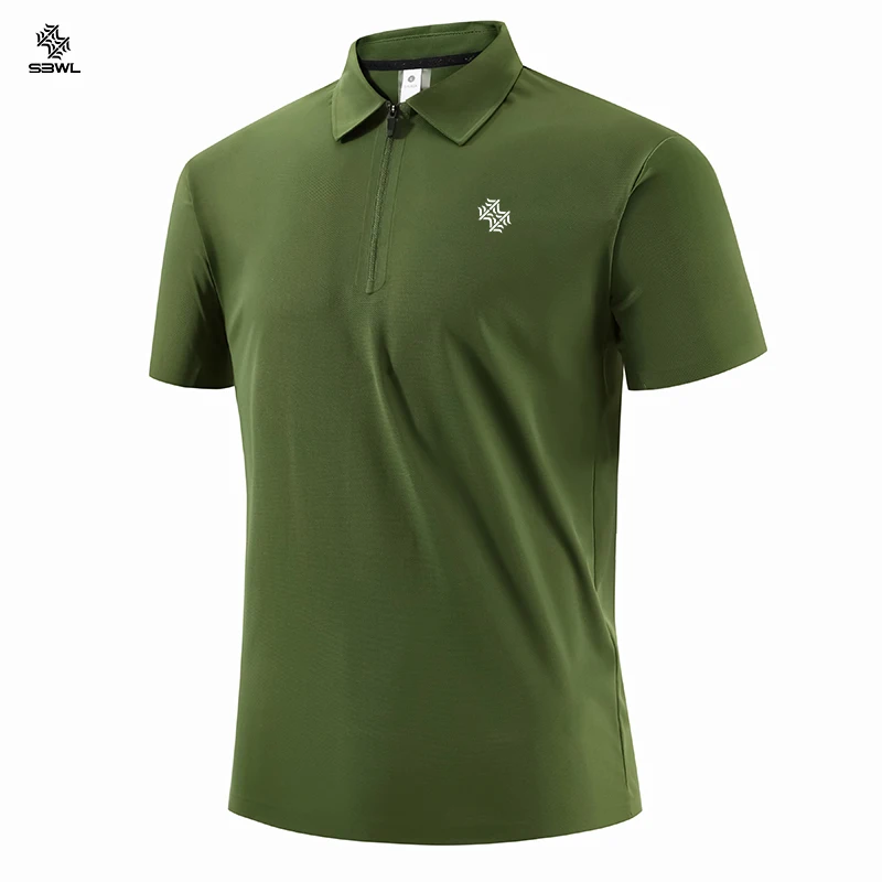 SBWL Outdoor Sports Running Exercise Golf High Quality Seamless POLO Short Sleeve T-Shirt Office Leisure Short Sleeve Base Shirt