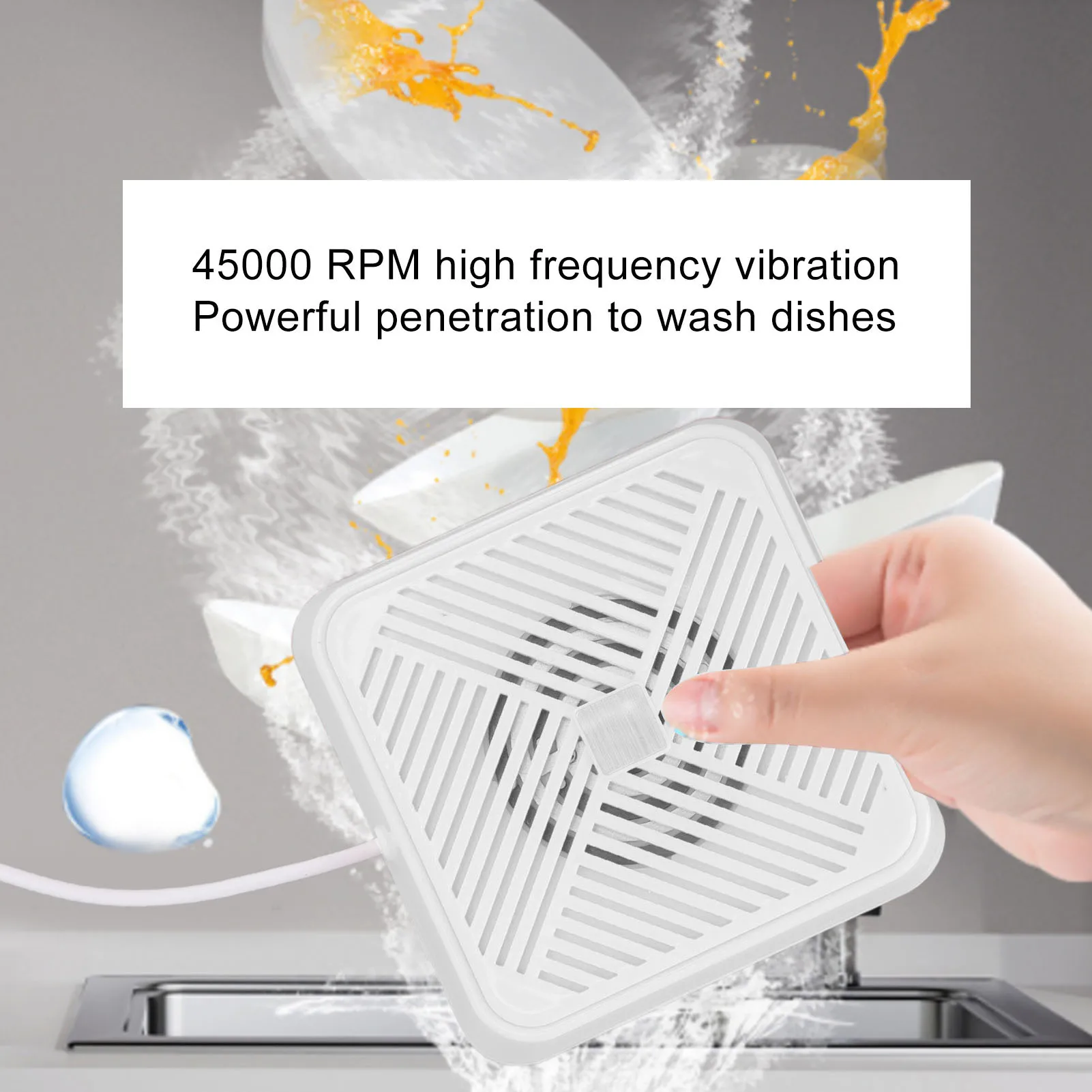 غسالة أطباق صغيرة تعمل بالاهتزاز وتنقية المياه الكهربائية IP67 مقاومة للماء وغسالة أطباق USB محمولة #4