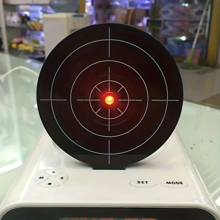 Creative  Shooting Clock Led Digital Gun Target Desk Alarm Clock Lazy Silent Wake Up Machine Alarm Clock