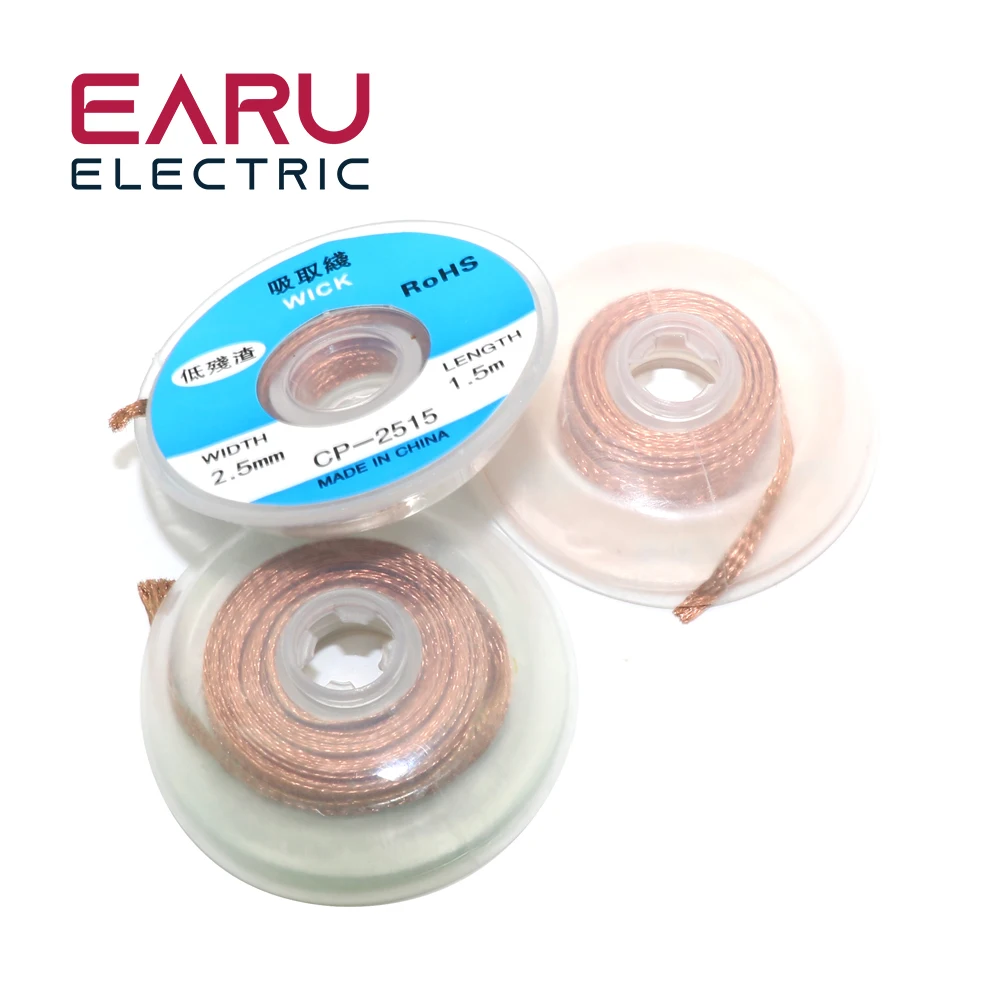 Hút Thiếc Loại Áo Ngực Hàn Tẩy Bấc Dây 1.5Mm 2Mm 2.5Mm 3Mm 3.5Mm 1.5M 3M hàn Tín Hút Cáp Dẫn Dây Từ Thông Dụng Cụ Sửa Chữa